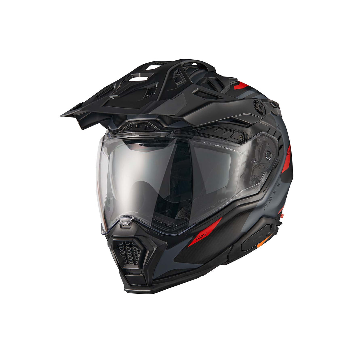 NEXX Helm X.WED3 KEYO CARBON Grau.Rot Matt