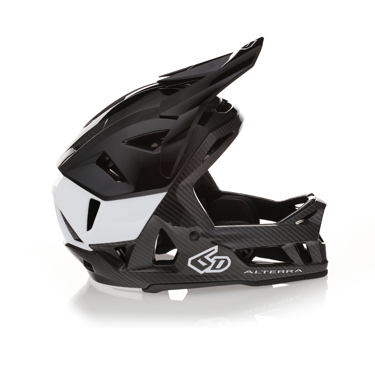 6D Alterra Solid Gloss Black - MTB Helm