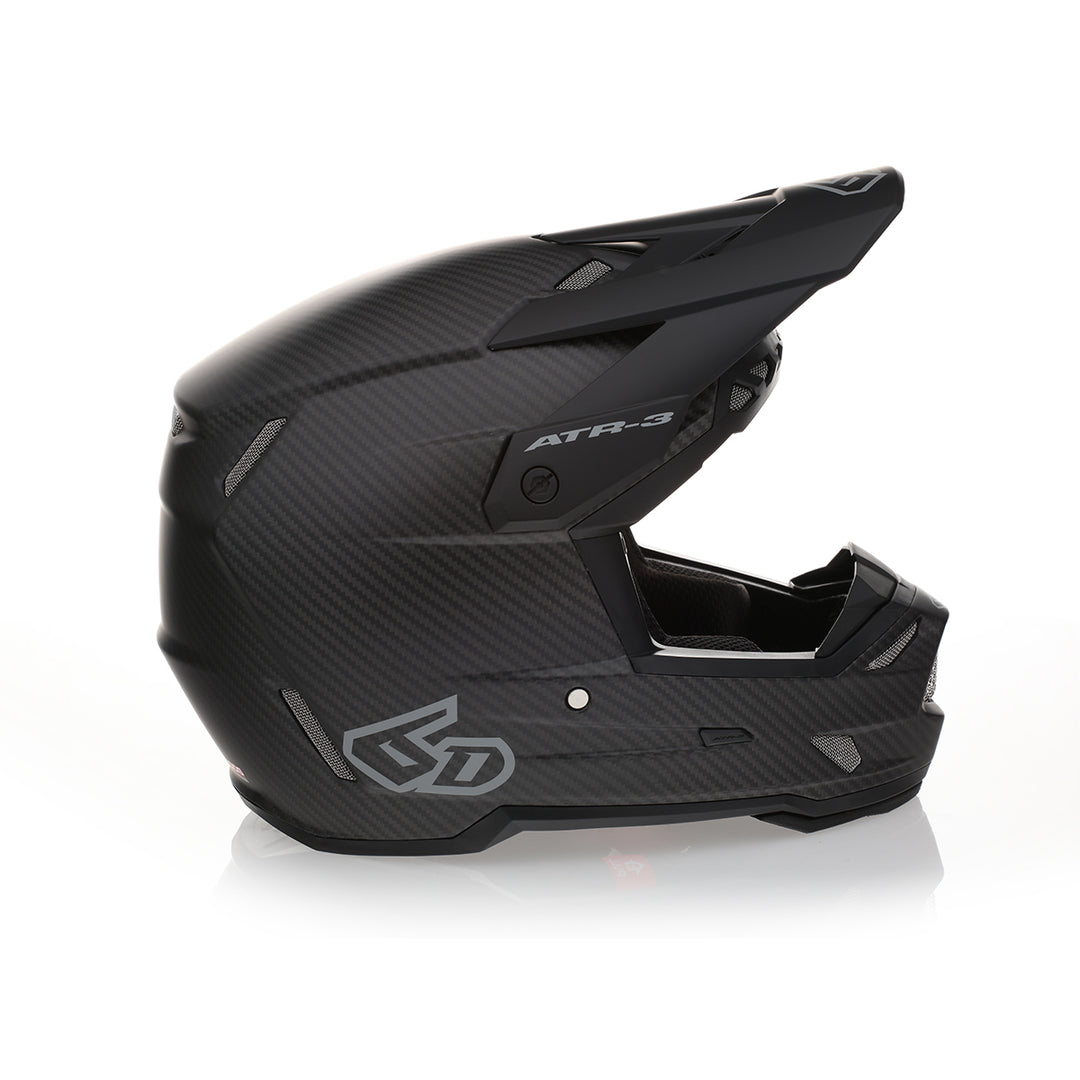 6D ATR-3 Helm Solid Matt Schwarz Carbon FIM
