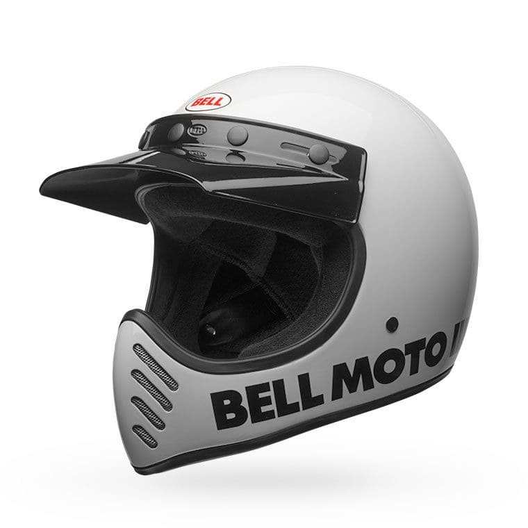 Bell Moto-3 Classic Weiss Motocrosshelm