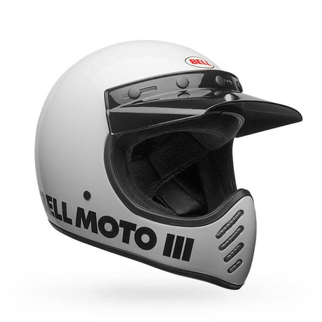 Bell Moto-3 Classic Weiss Motocrosshelm