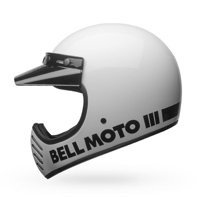 Bell Moto-3 Classic Weiss Motocrosshelm