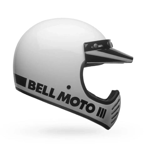 Bell Moto-3 Classic Weiss Motocrosshelm