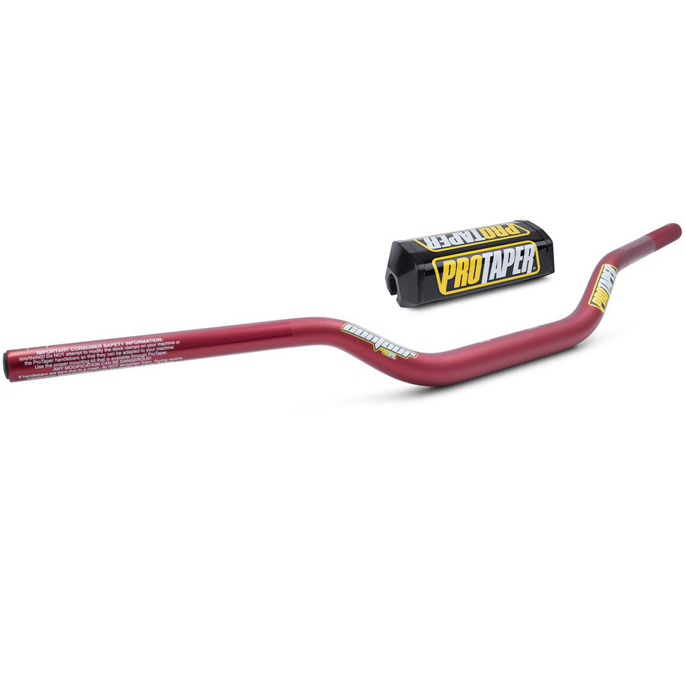 ProTaper Contour SX Race Offroad-Lenker, 28,6 mm, rotes Design, gebogener Mountainbike-Handlebar für Offroad-Fahrten