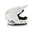 Weißer 6D ATR-3 Motocrosshelm mit glänzendem Finish, solide Konstruktion, FIM-zertifiziert und bequem für den Offroad-Einsatz.