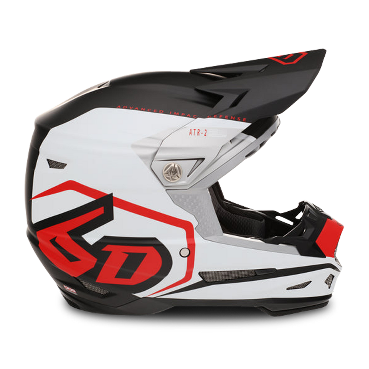 6D ATR-2 Motocrosshelm Delta Rot Weiss