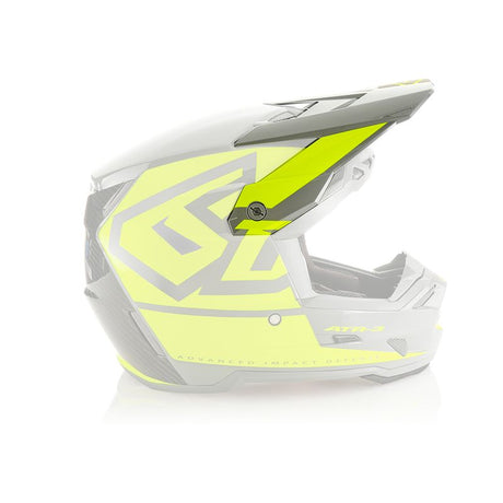 Gelbes 6D ATR-3 Hex Visier für Motocross- und Offroad-Helme, bietet Schutz und Style bei sportlichen Fahrten