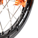 X-Grip Felgen-Set V3 21"/19" Schwarz-Orange für KTM/HQV 23- / GasGas 24-