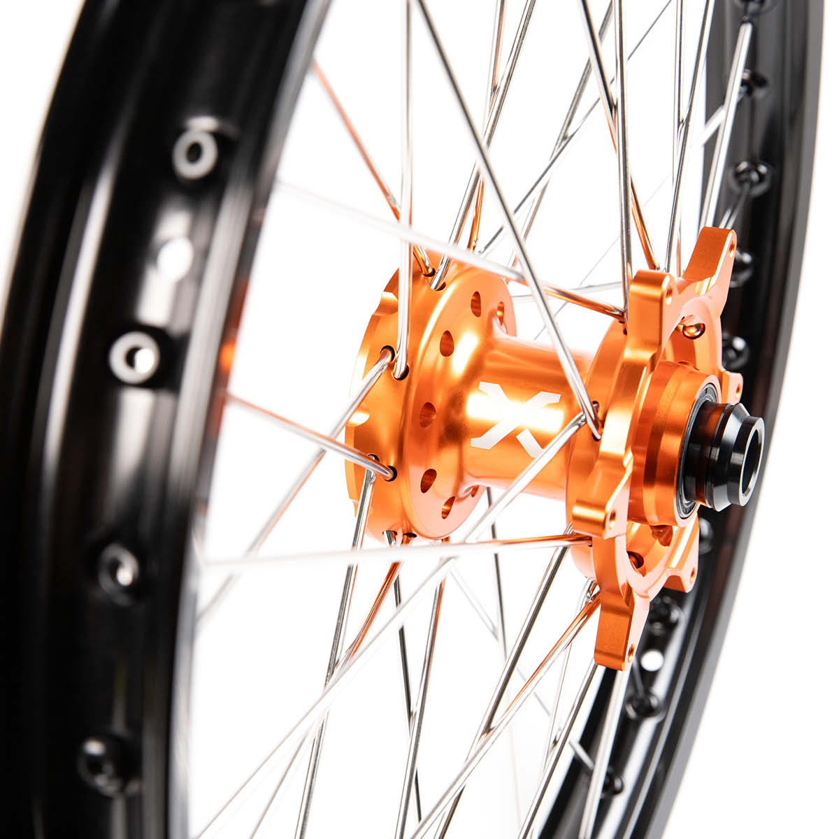X-Grip Felgen-Set V3 21"/19" Schwarz-Orange für KTM/HQV 23- / GasGas 24-