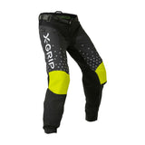 X-GRIP Motocross Hose Tungsten mit Taschen Schwarz/Acid-Gelb