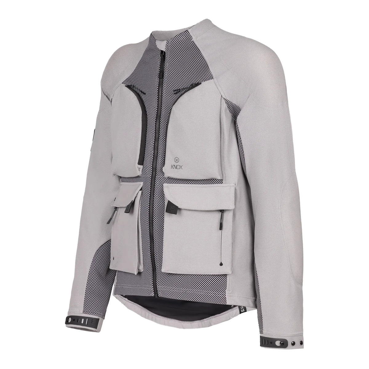 KNOX Tor Herren Motorrad-Protektorenjacke Hellgrau