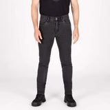 KNOX Colton Schmal Kurz Superweich Herren Motorradjeans Anthrazit