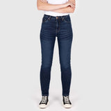 KNOX Colton Eng Damen Motorradjeans Stone Wash Indigo