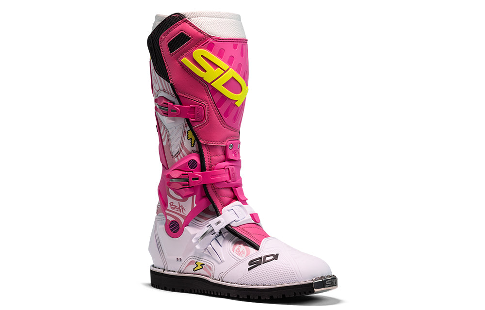 Sidi Crossair HD Billy Bolt Special Edition Motocross Stiefel Weiß-Rosa