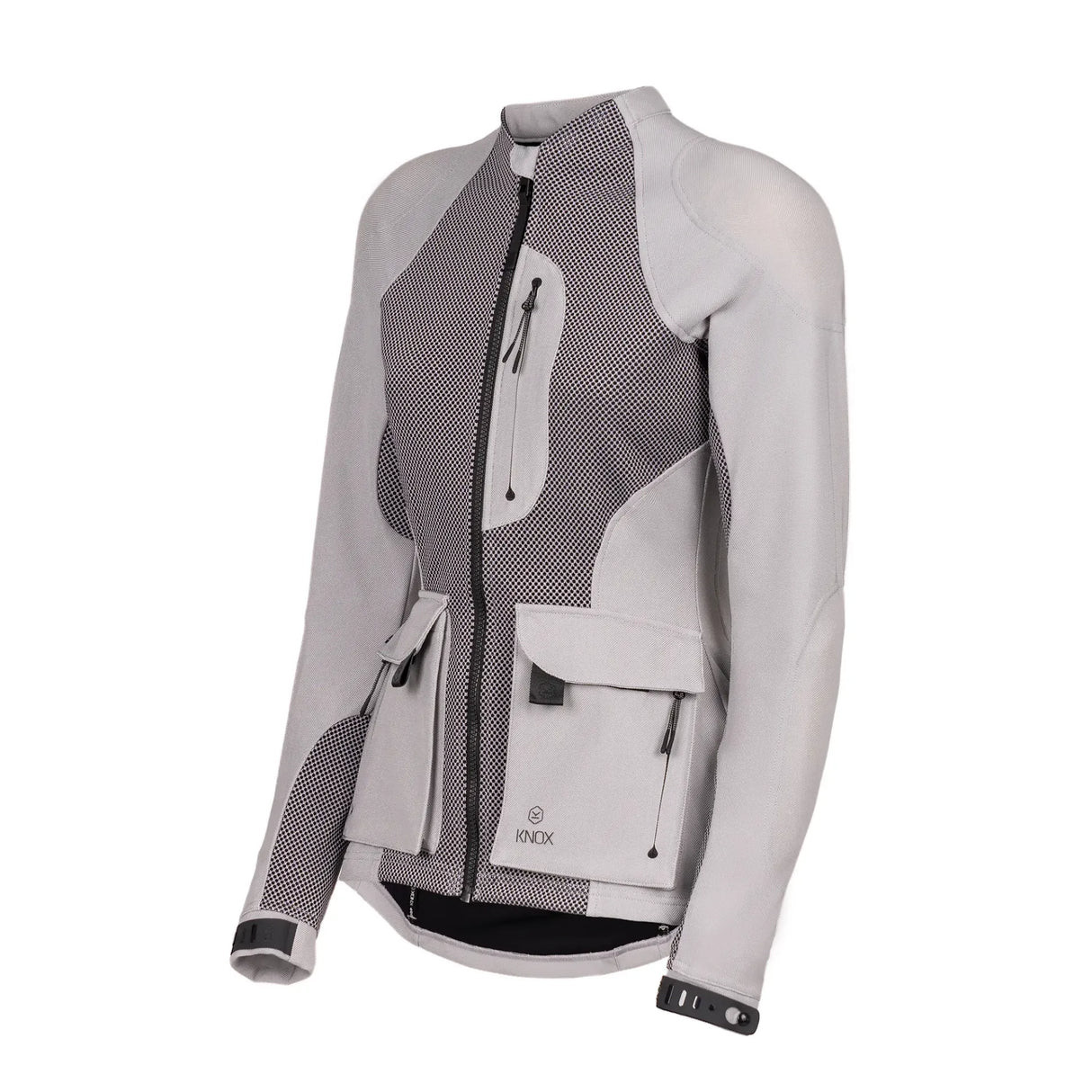 KNOX Armoured Tor Damen Motorrad-Protektorenjacke Hellgrau