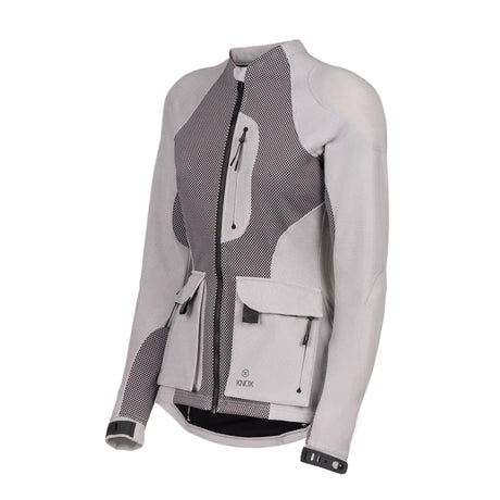 KNOX Armoured Tor Damen Motorrad-Protektorenjacke Hellgrau