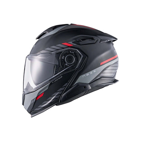 NEXX Helm X.LIFETOUR GLOBE Schwarz.Rot Matt