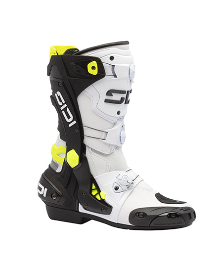 Sidi REX Motorradstiefel Weiß Schwarz Gelb