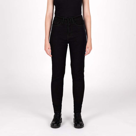 KNOX Shield MK2 Klassisch Kurz Damen Motorradjeans Schwarz