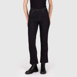 KNOX Cartmel Kick Flare Regular Damen Motorradjeans Schwarz/Rust