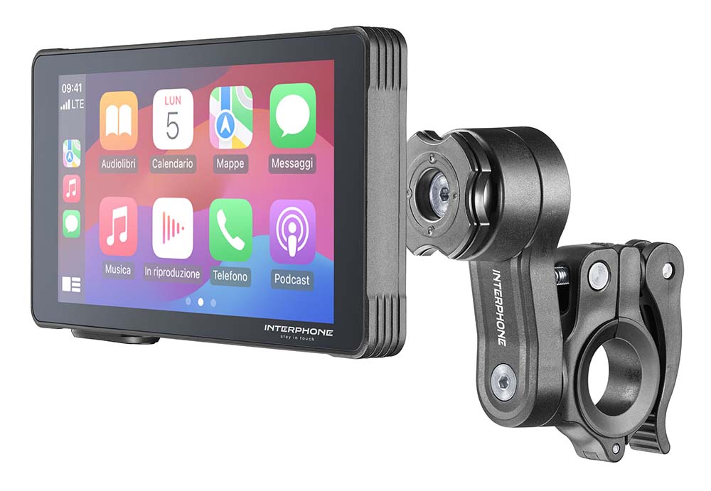 Interphone Motorrad-Display Apple CarPlay & Android Auto