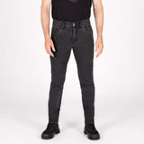 KNOX Colton Schmal Kurz Superweich Herren Motorradjeans Anthrazit