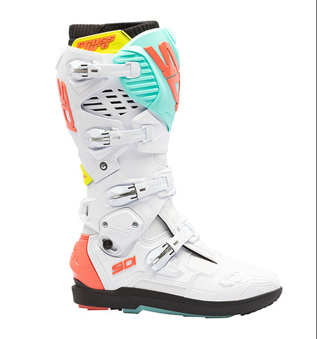Sidi CROSSFIRE 3 SRS Motocross Stiefel Weiß Fluor Minze Fluor