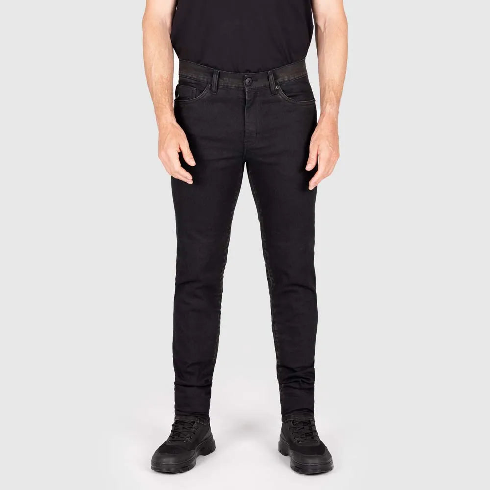KNOX Colton Schmal Gealtert Herren Motorradjeans Schwarz/Rust