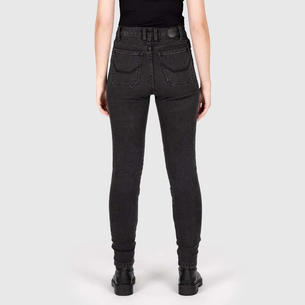 KNOX Colton Eng Damen Motorradjeans Schwarz