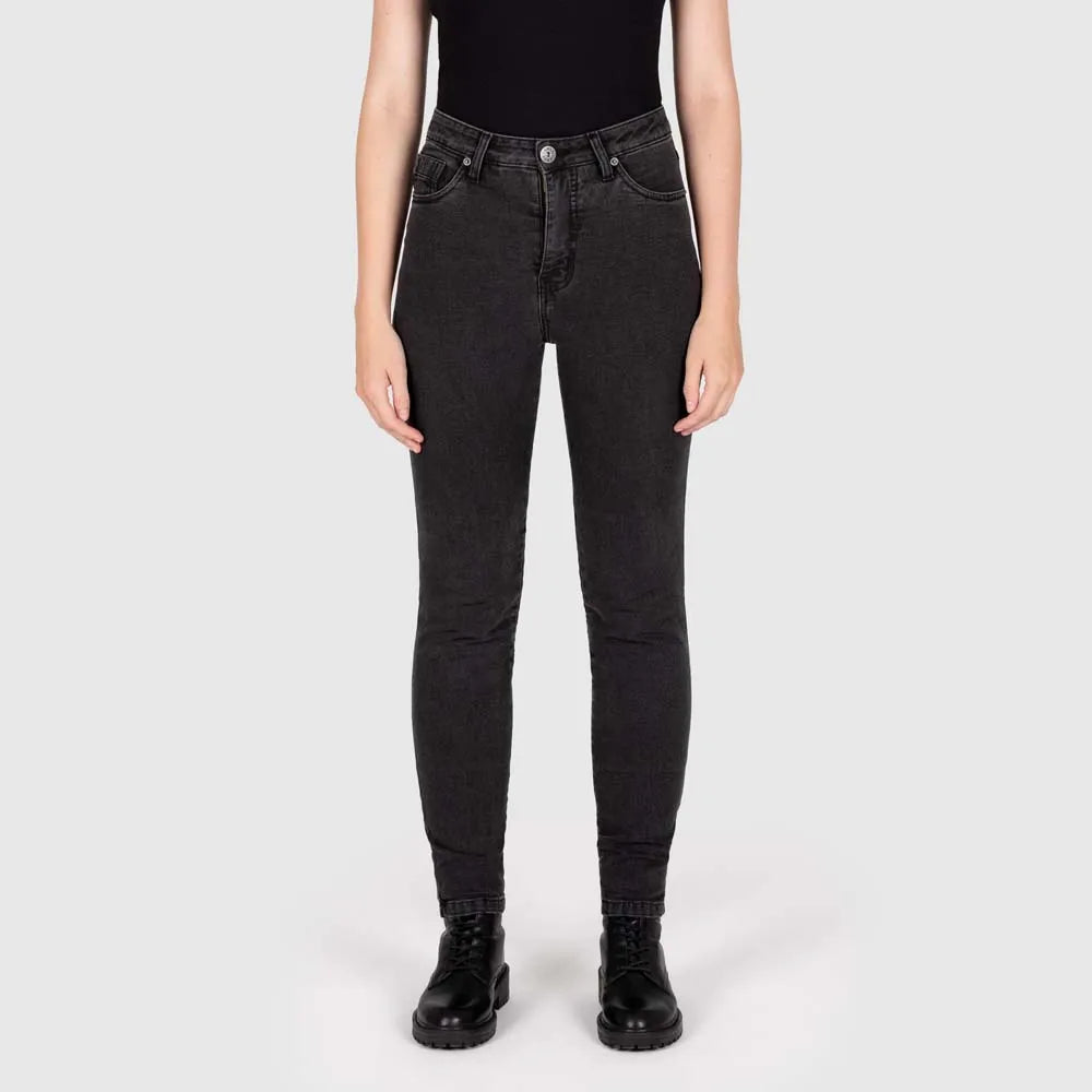 KNOX Colton Eng Damen Motorradjeans Schwarz