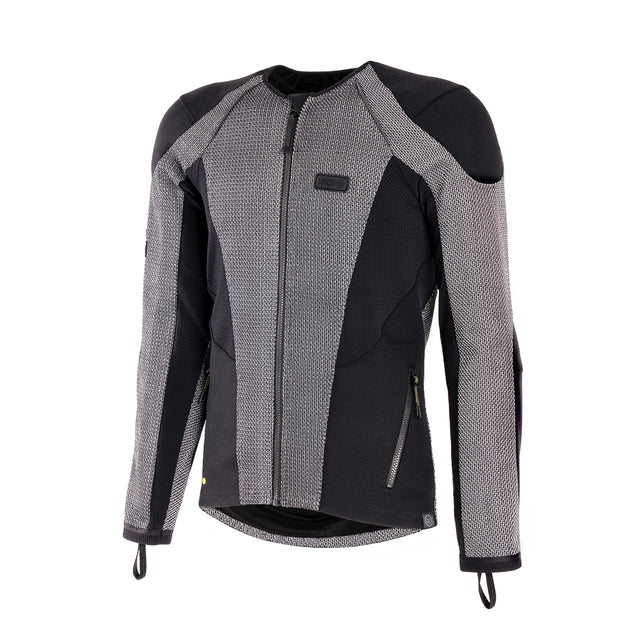 KNOX Urbane Pro Herren Motorrad-Protektorenhemd Silber Chainmail