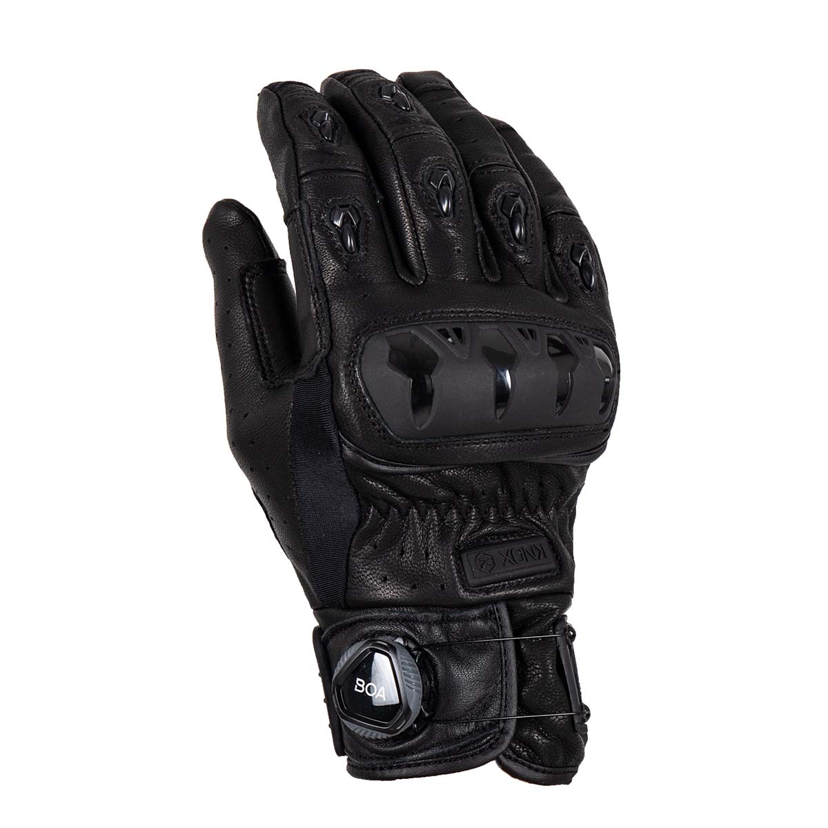 KNOX Orsa Leder MK3 Unisex Motorradhandschuhe Schwarz