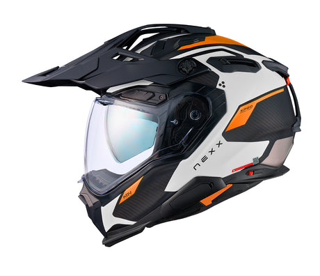 NEXX Helm X.WED3 KEYO CARBON Weiß.Orange Matt