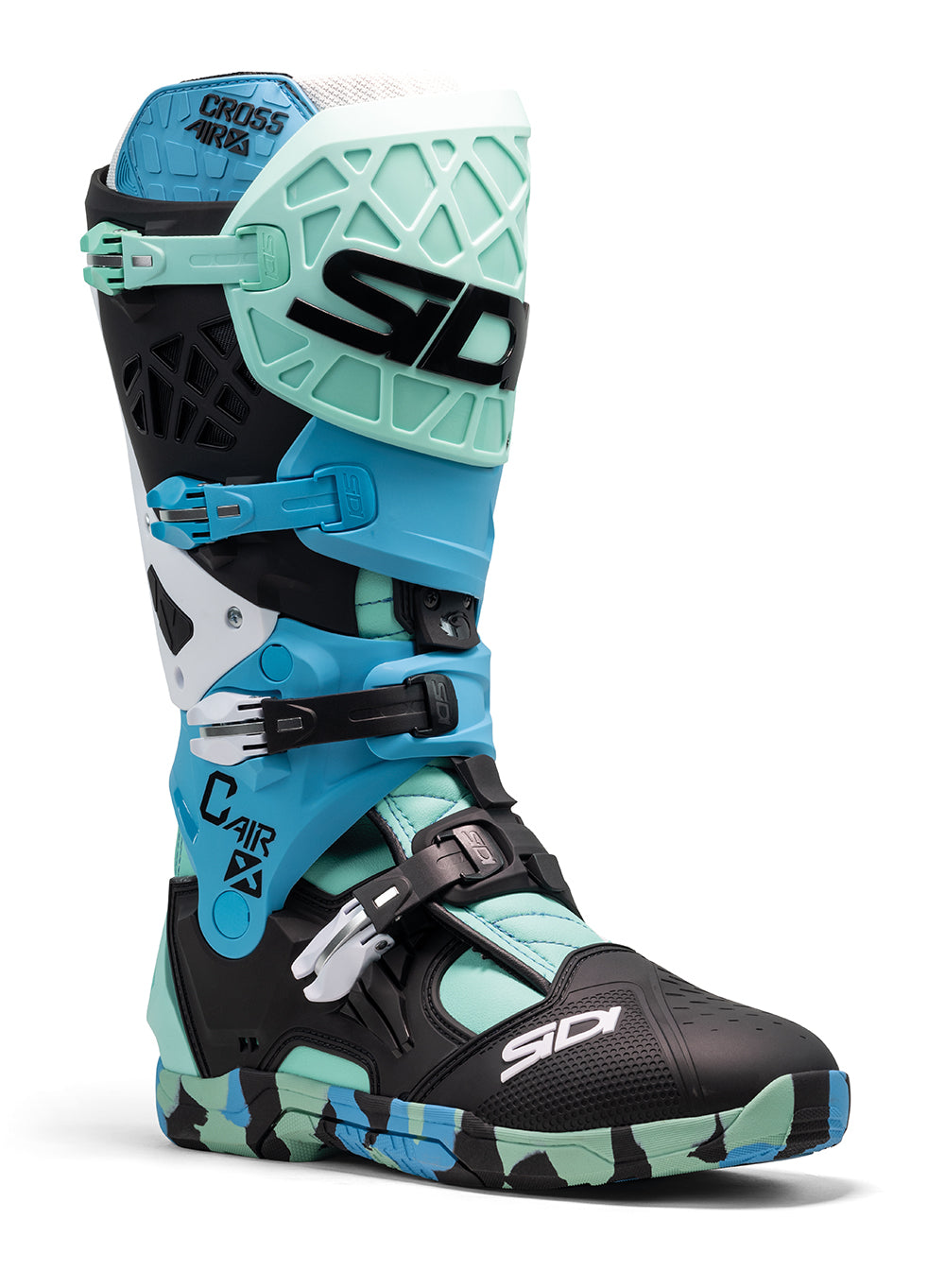 Sidi CROSSAIR X Motocross Stiefel Messy Cyan