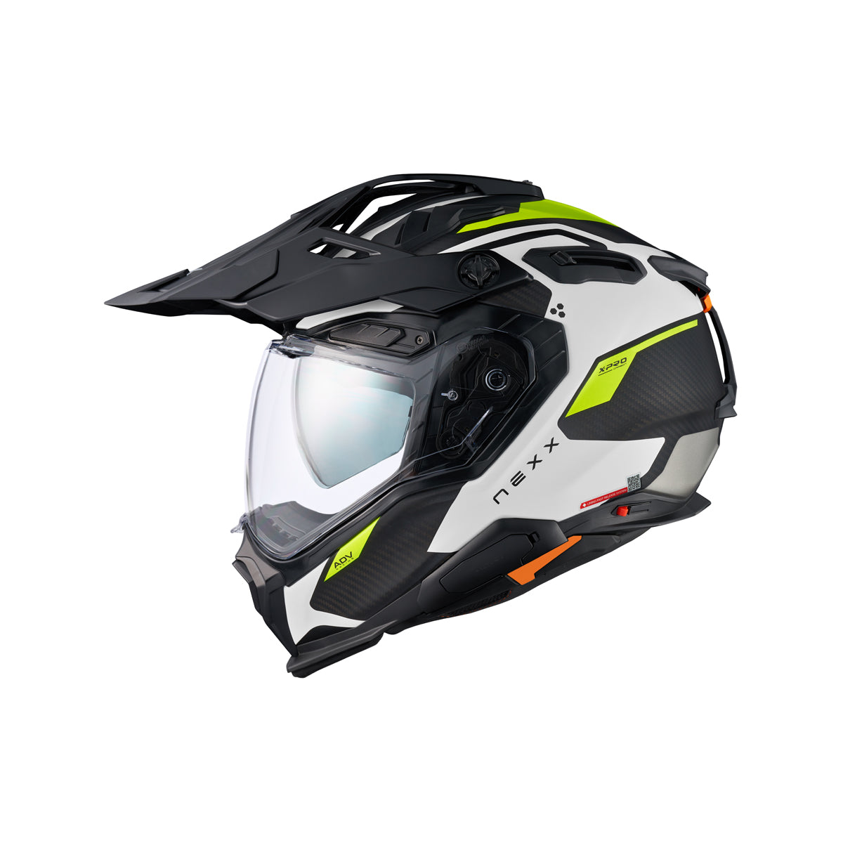 NEXX Helm X.WED3 KEYO CARBON Weiß NEON Matt