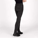 KNOX Colton Eng Kurz Damen Motorradjeans Stone Wash Indigo