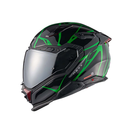 NEXX Helm X.WST3 B-SIDE CARBON Schwarz-Grün