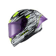 NEXX Helm X.R3R GLITCH RACER CARBON Weiß NEON