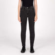 KNOX Colton Eng Kurz Damen Motorradjeans Schwarz