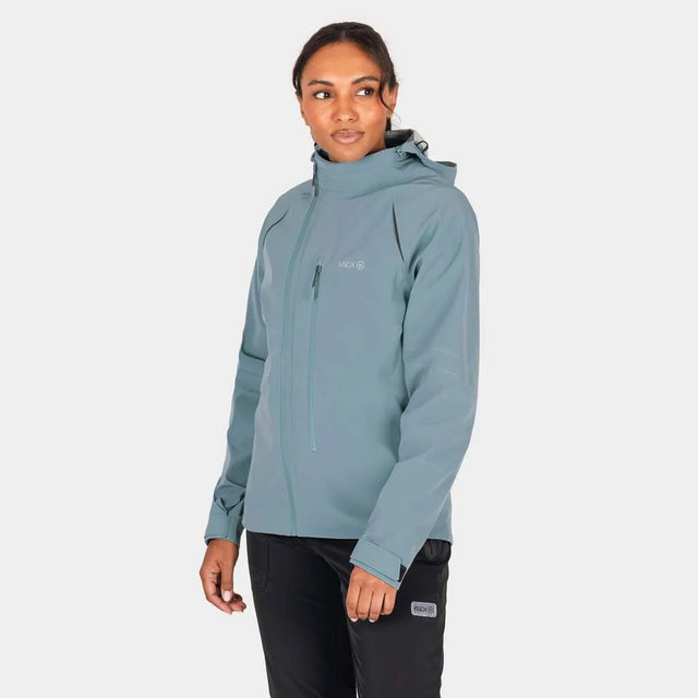 KNOX Impass Damen Motorrad-Regenjacke Smoke Blau