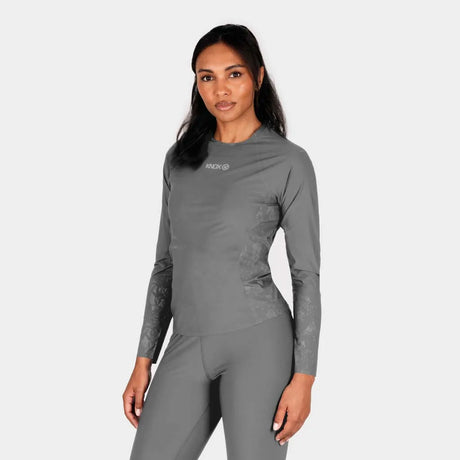 KNOX Dual Active Langarm Damen Motorrad-Funktionsunterwäsche Grau