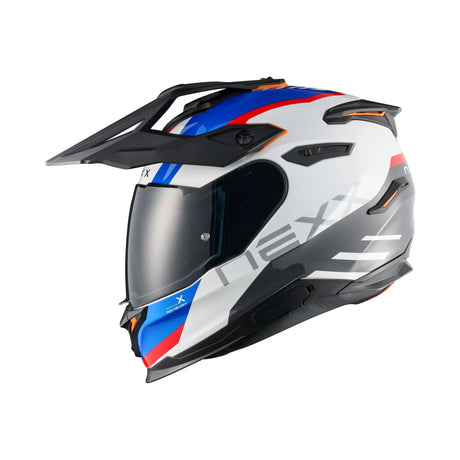 NEXX Helm Y.TRAVL QUEST Weiß.Blau.Rot