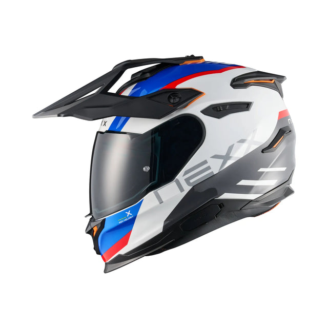 NEXX Helm Y.TRAVL QUEST Weiß.Blau.Rot
