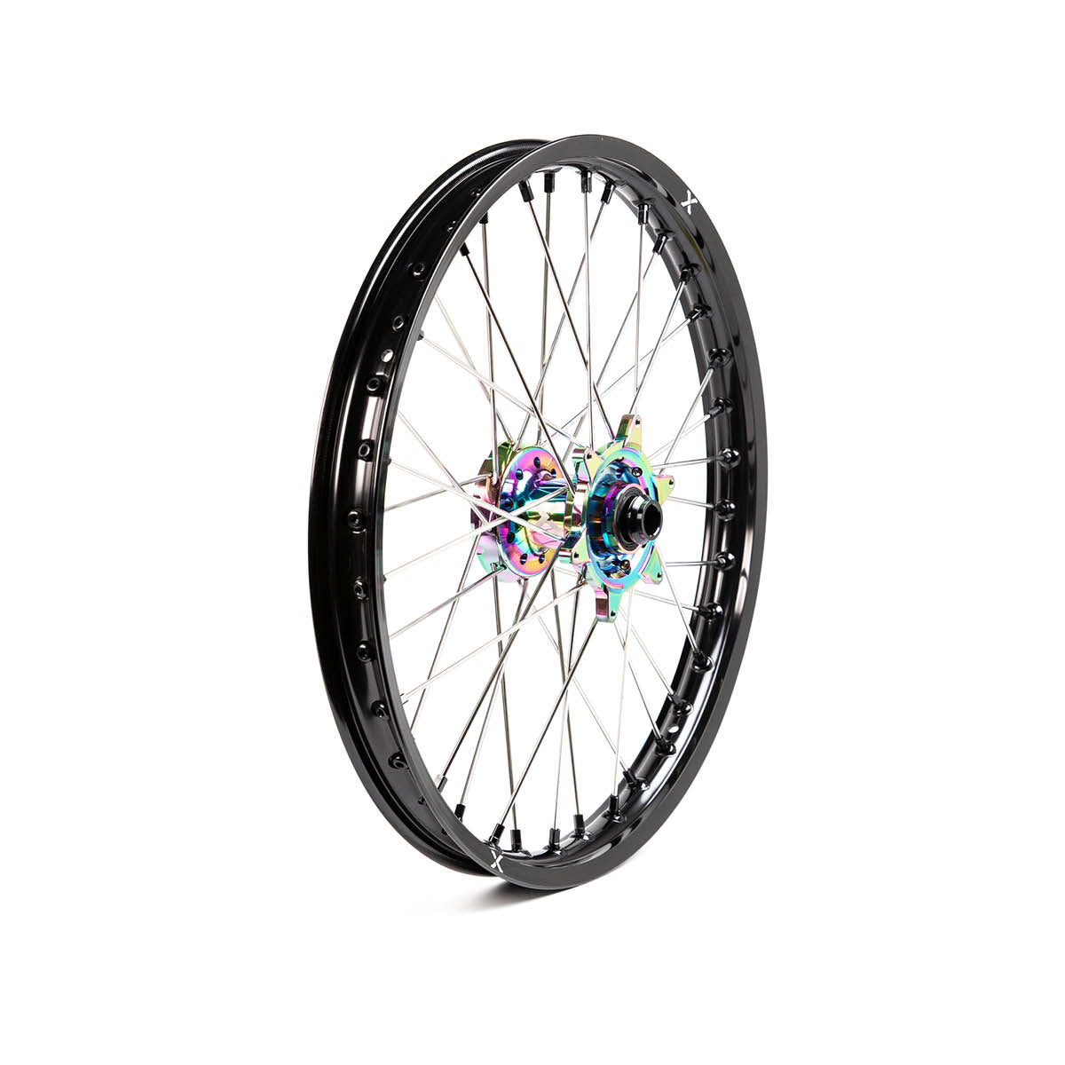 X-Grip Felgen-Set V3 21"/19" Schwarz-Rainbow für Sherco