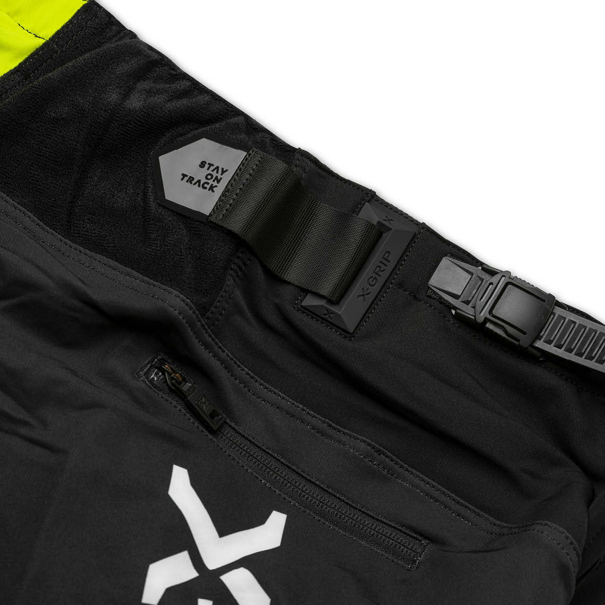 X-GRIP Motocross Hose Tungsten mit Taschen Schwarz/Petrol