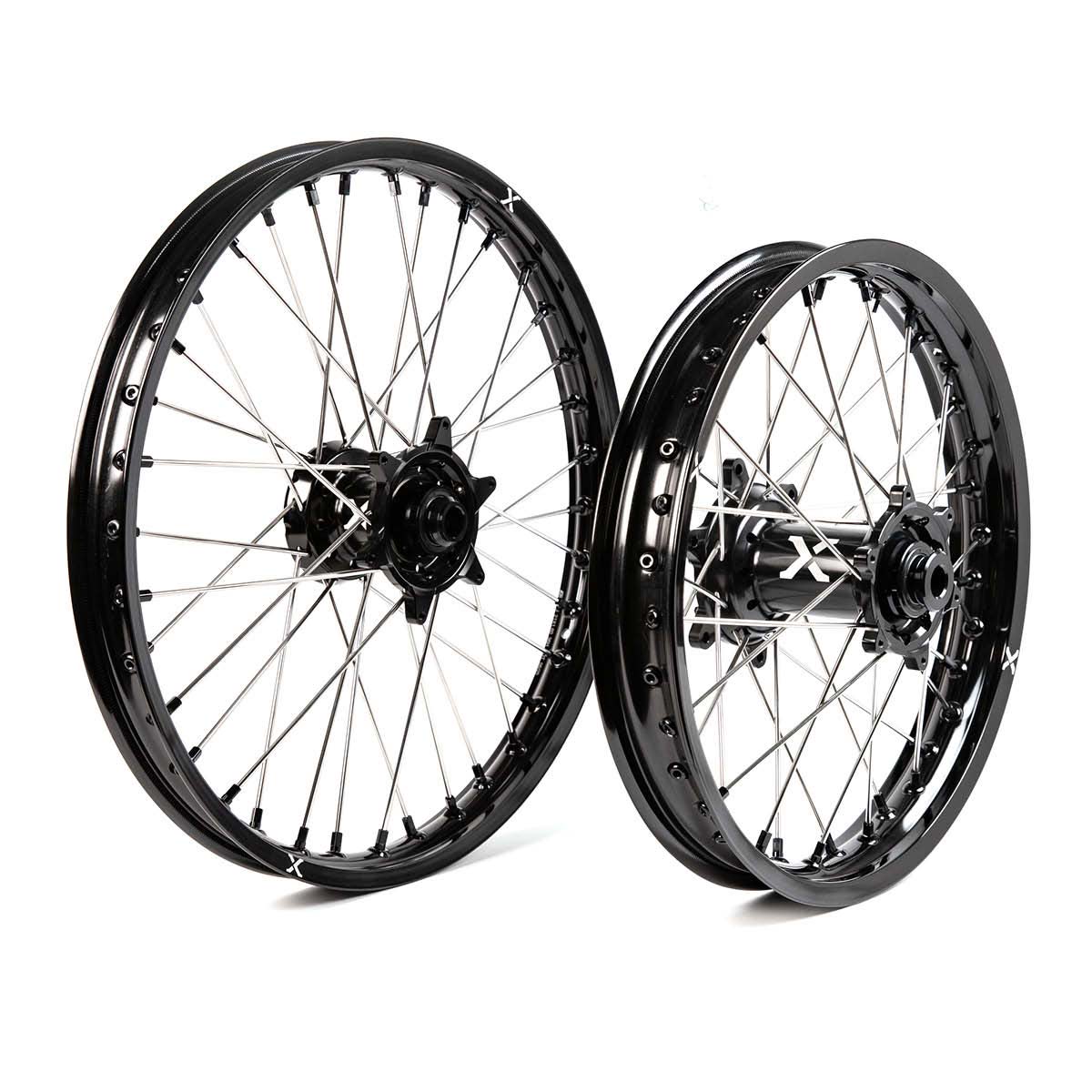 X-Grip Felgen-Set V3 21"/18" Schwarz für Sherco