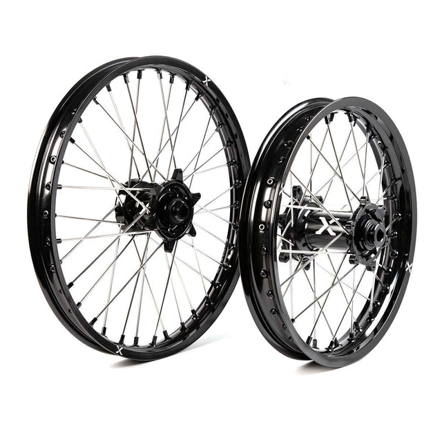 X-Grip Felgen-Set V3 21"/18" Schwarz für Sherco