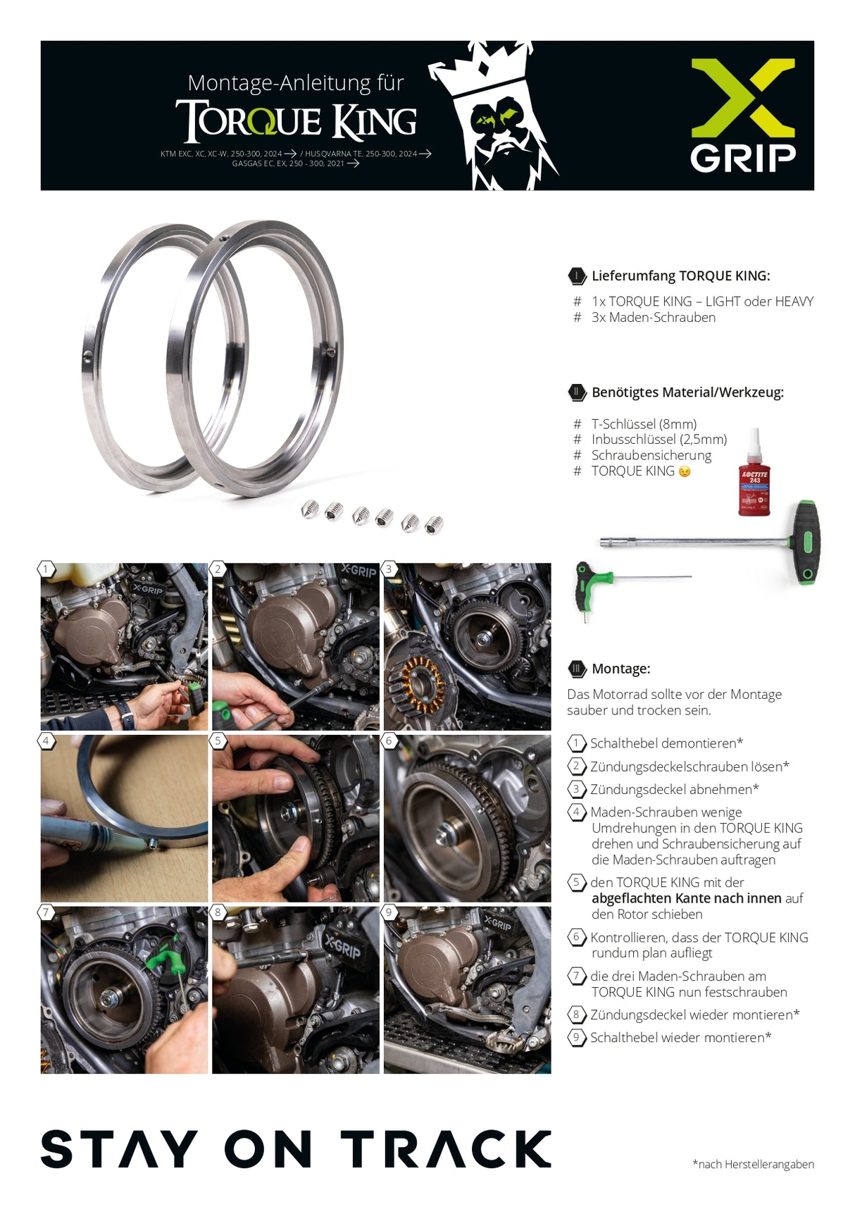 X-GRIP TORQUE KING V2 passend für KTM, HQV, GasGas 24-