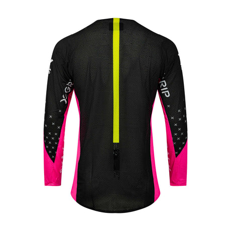 X-GRIP Motocross Jersey Tungsten Schwarz/Pink