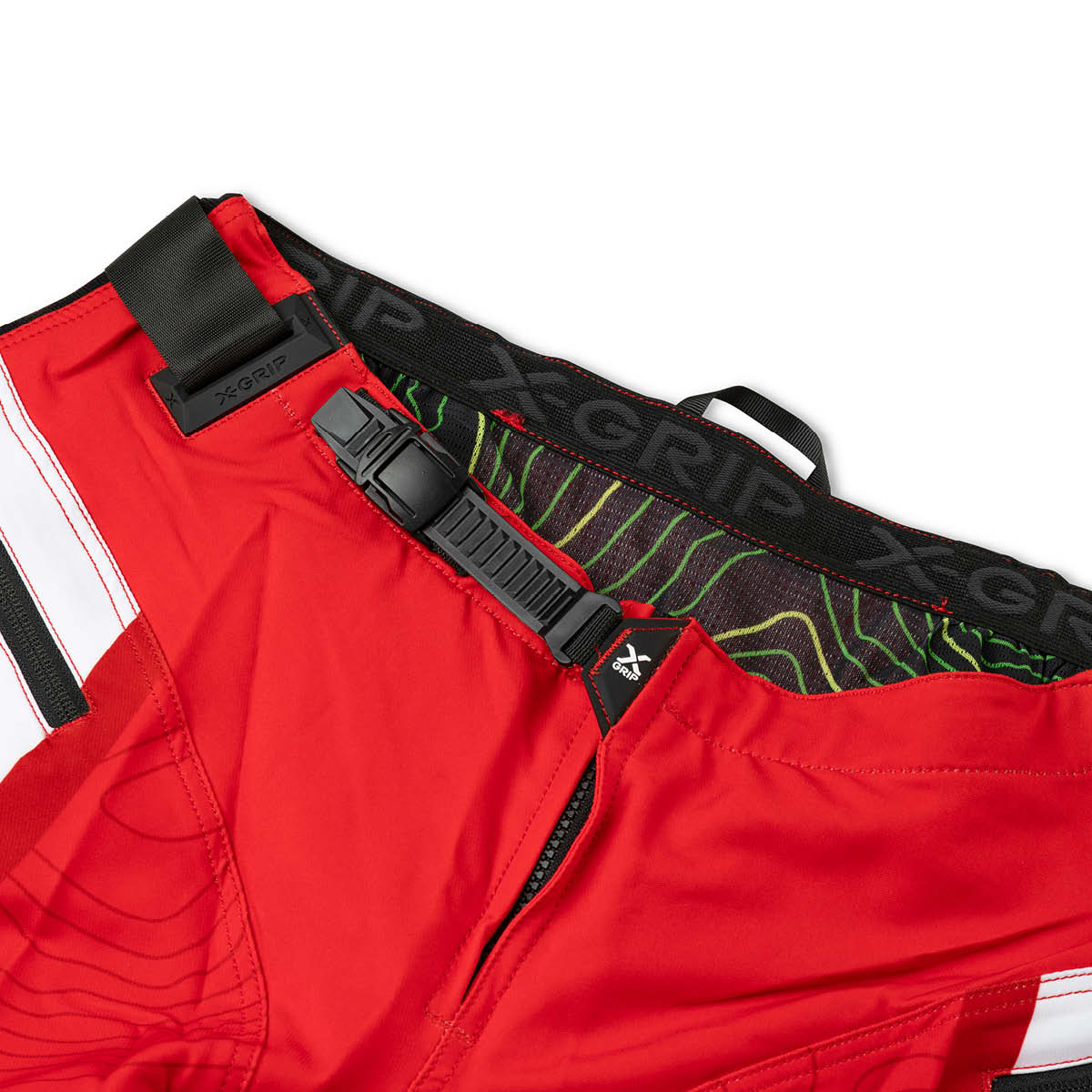 X-GRIP Motocross Hose Tungsten mit Taschen Rot